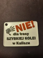 Brelok protestacyjny przeciwko CPK przez Kalisz