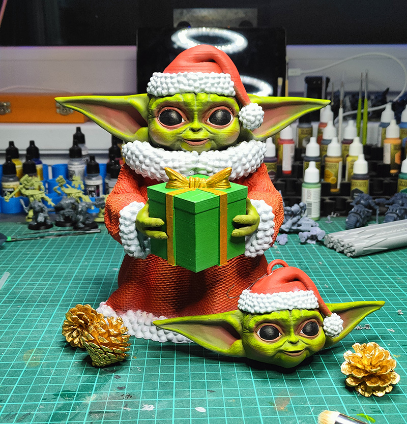 Christmas Baby Yoda Free Christmas Decoration for 3D Printing by