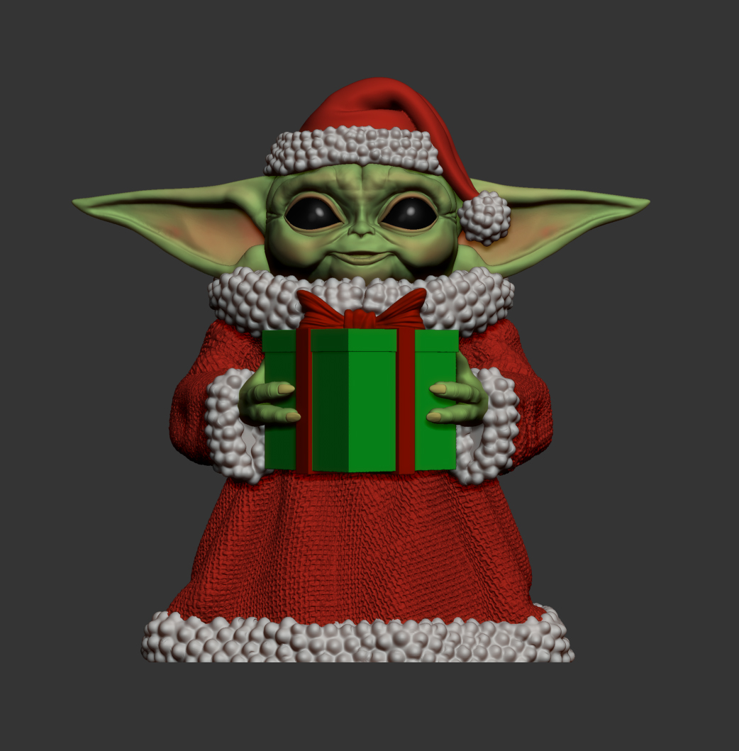 Christmas Baby Yoda Free Christmas Decoration for 3D Printing by