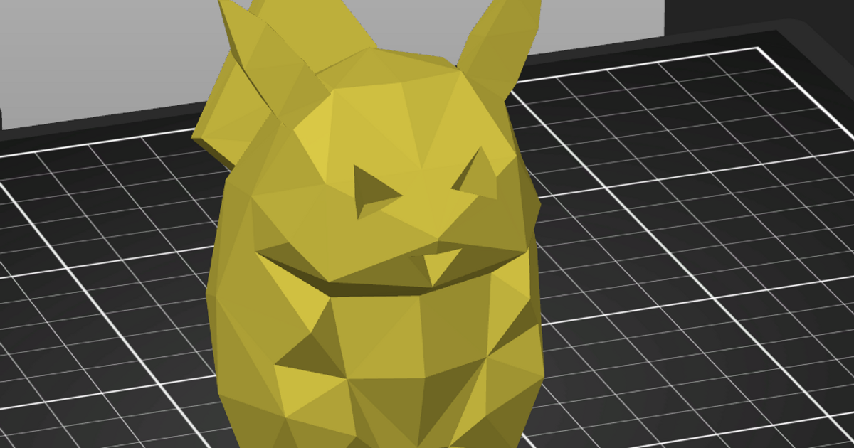 Low Poly Fat Pikachu - No Support Needed - Pokemon par YourBuddyDinec ...