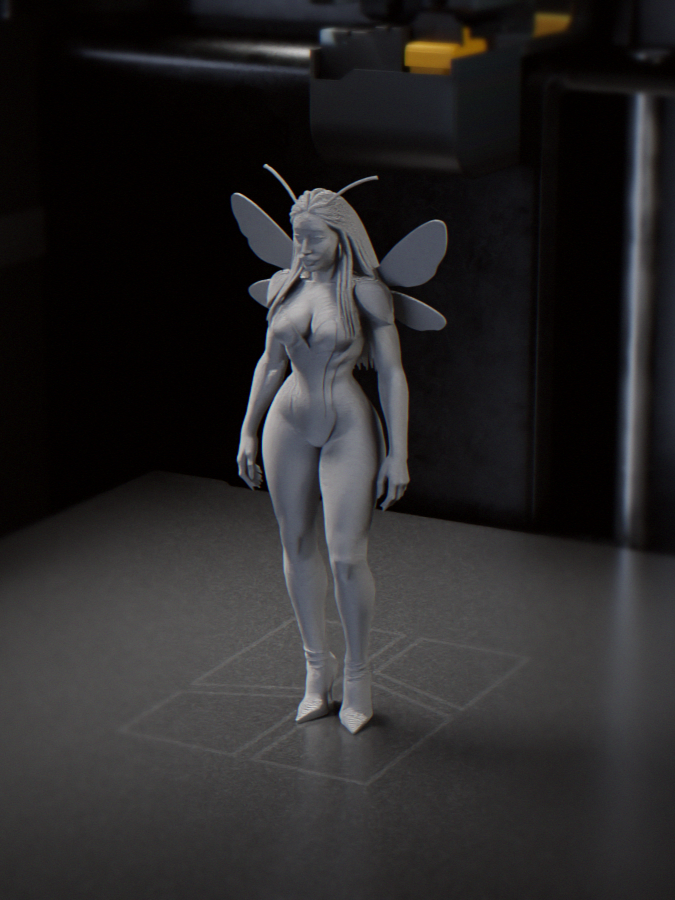 Bee Woman Figurine Fantasy Creature 3D Printable 3D model by José Pedro