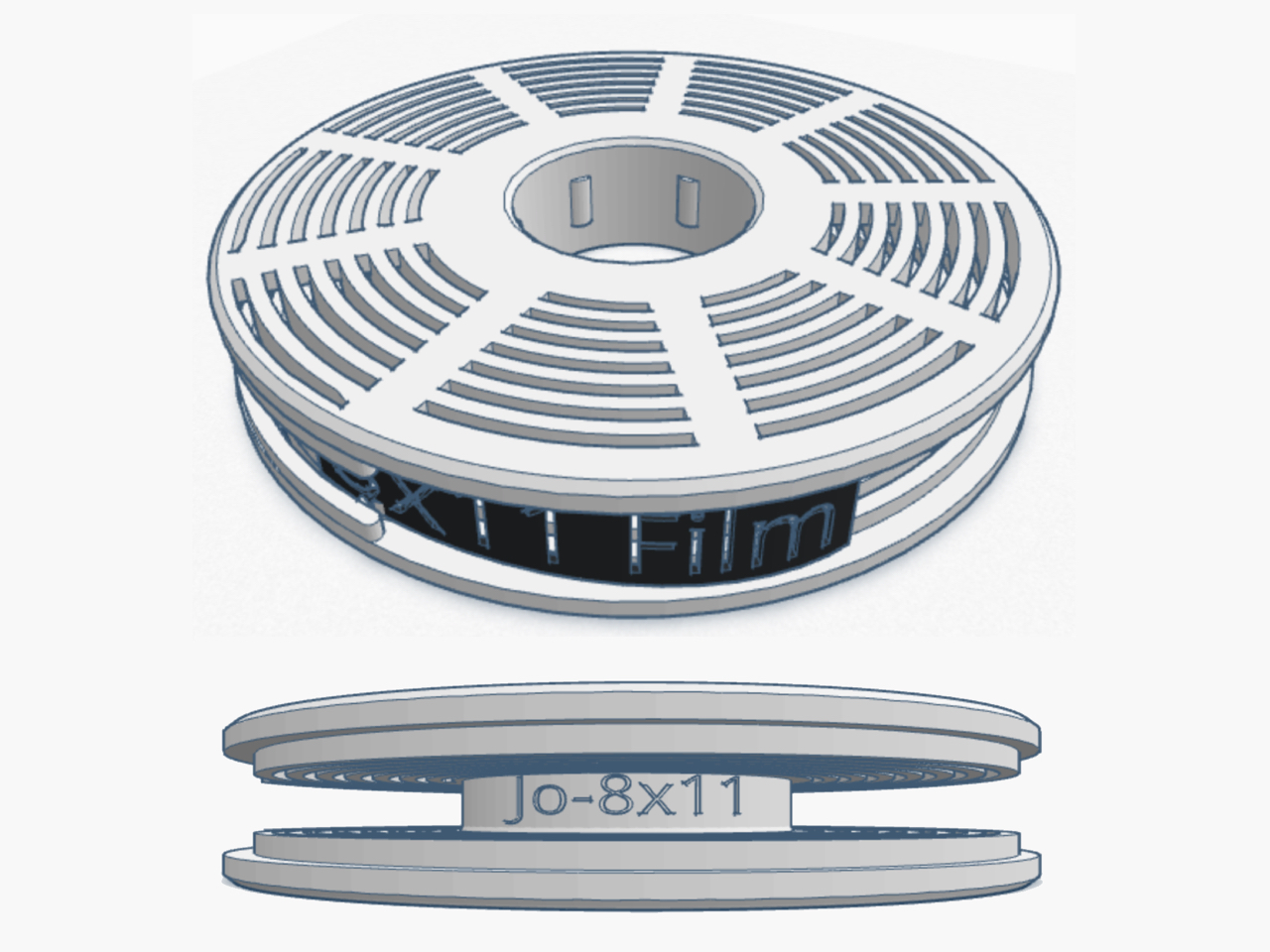 Jo-8x11 : A Minox/8x11 development reel (Jobo-fit)