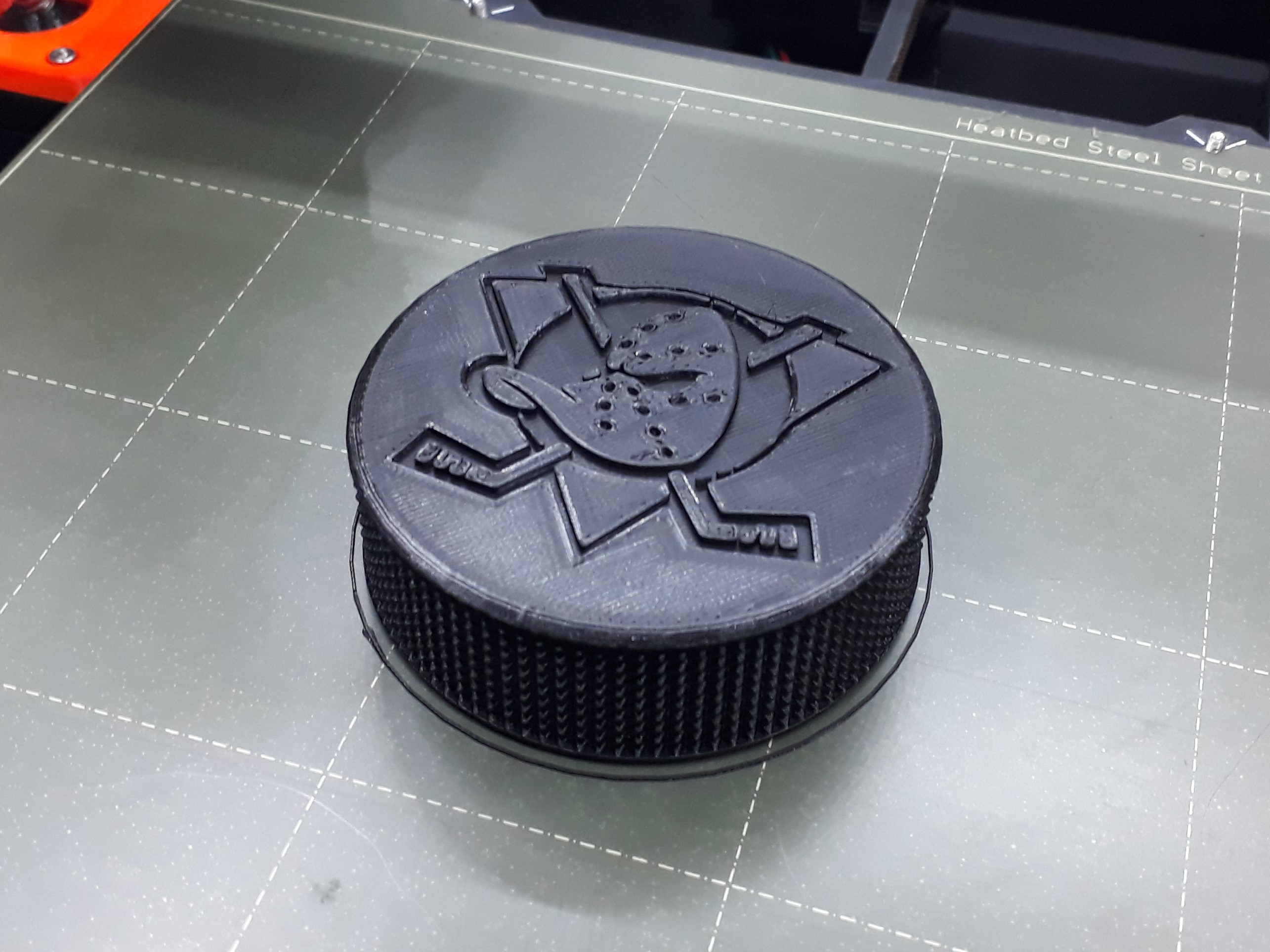 ICE HOCKEY PUCK - Mighty Ducks Logo