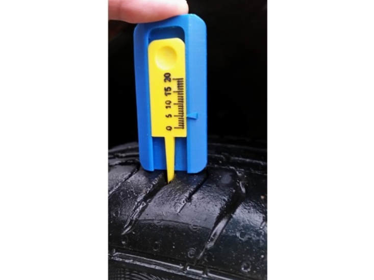 Measuring tire groove 3D model thumbnail