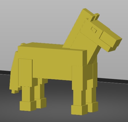 Miniatura 3 do modelo 3D Horse Minecraft Model 3D printable