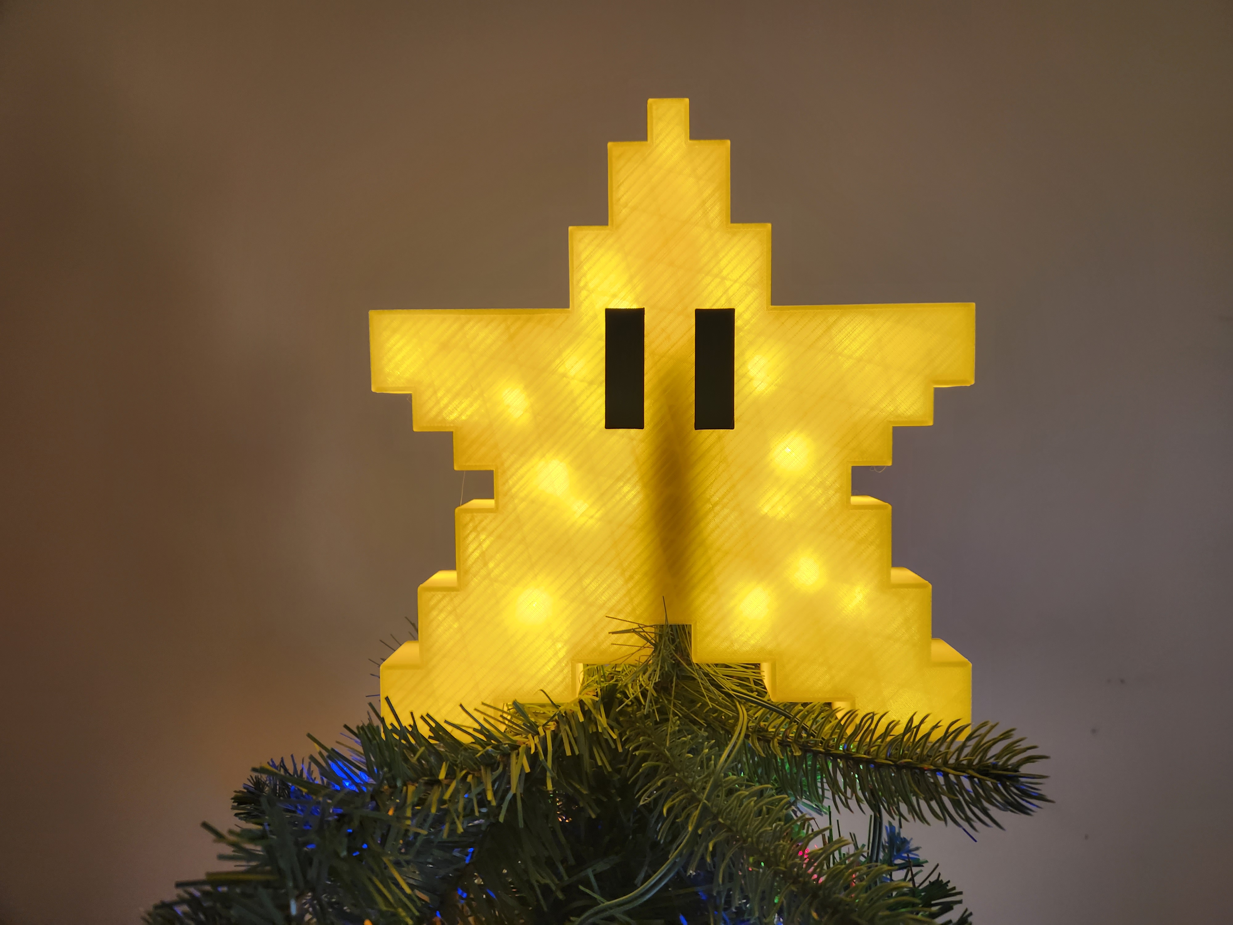 Hollowed Mario Tree Topper for Lighting