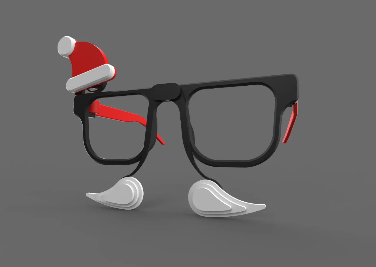 Christmas Glasses - Santa by Monster Made | Download free STL