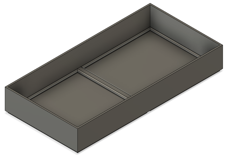 Gridfinity 2x1 Tray (23mm high) GF23-002