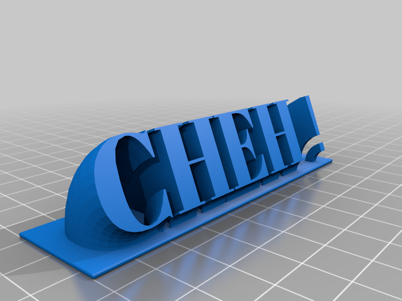 My Customized Sweeping 2-line name plate cheh