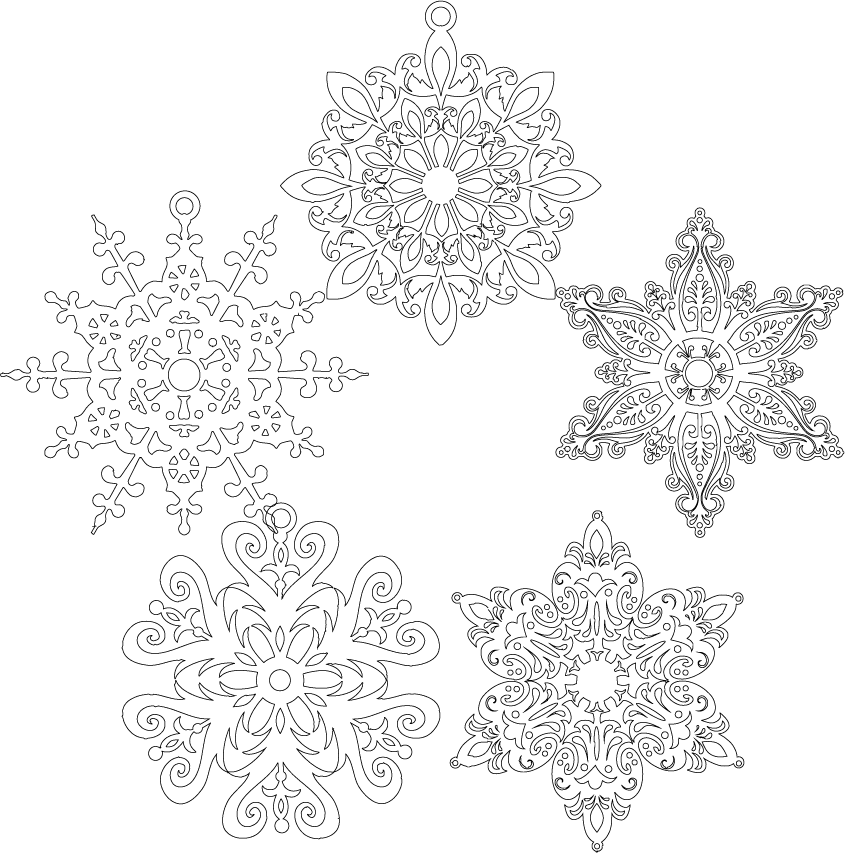 Snowflake SVG (for lasercut) — miniatura 2