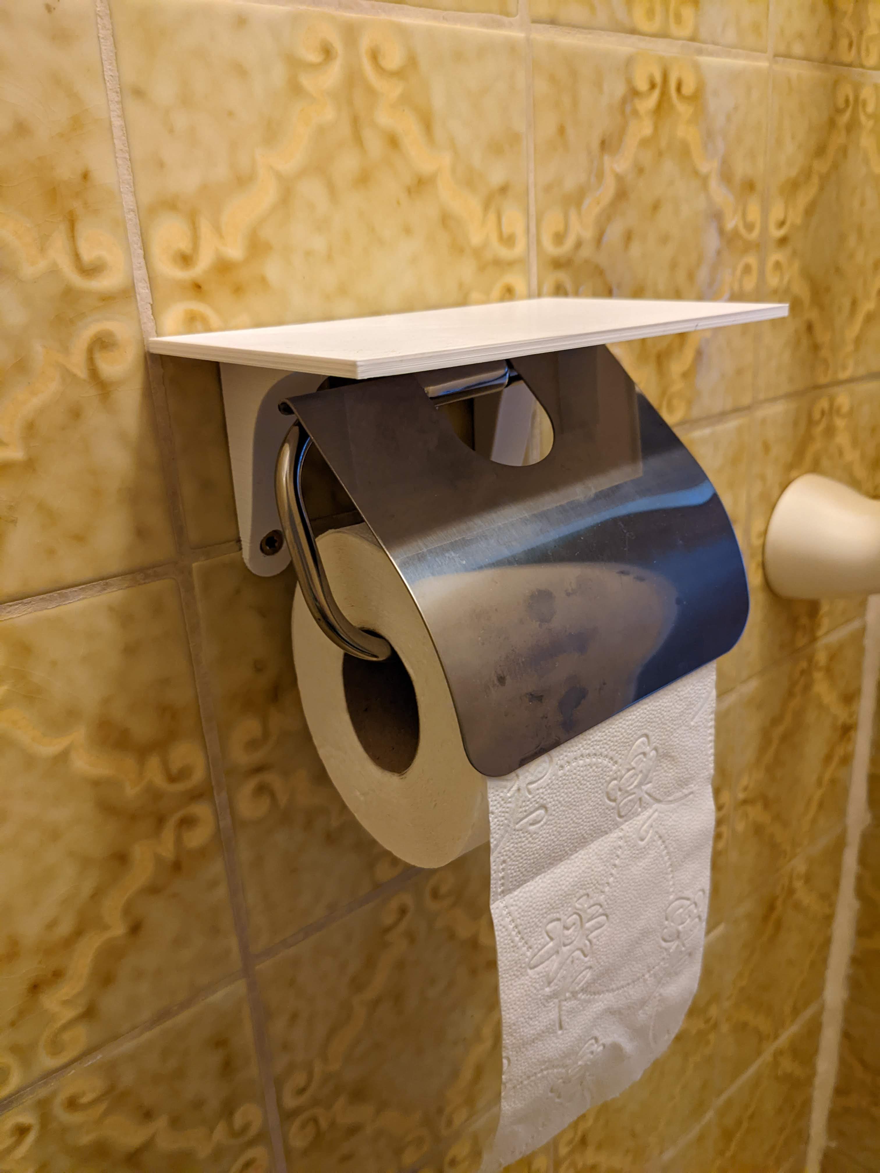 Parametric overtoiletpaper Tray, fits Ikea toilet paper holder. by