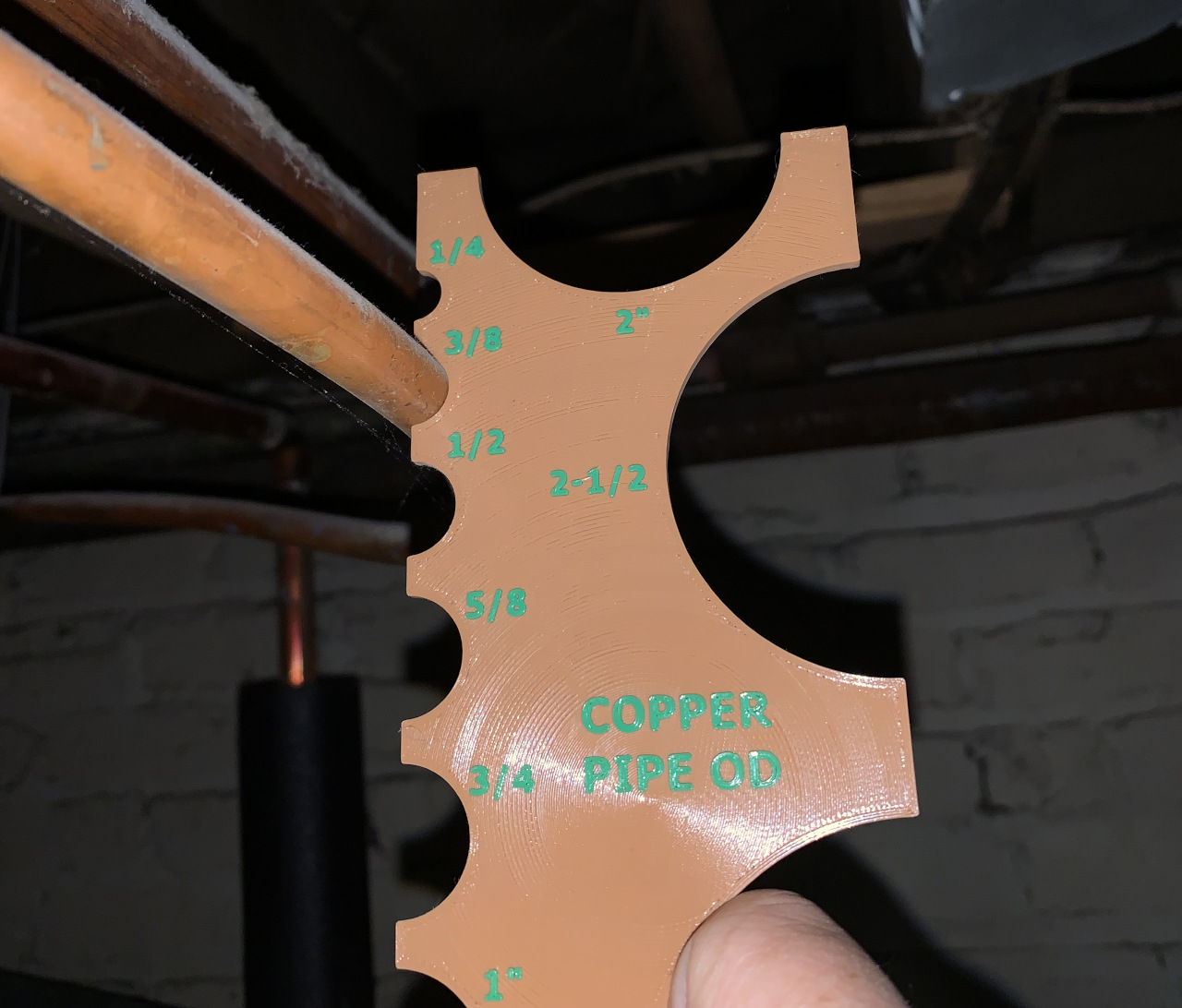 UFS105 Copper Pipe Diameter Gage, External Measurement by