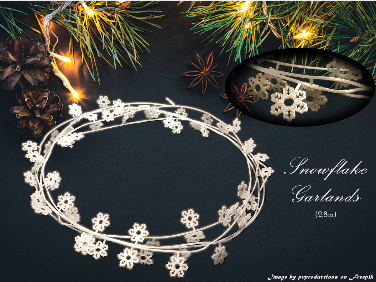 Snowflake Garlands (2.8m long!)