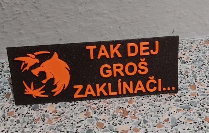 Toss a Coin to Your Witcher Nameplate - Czech version