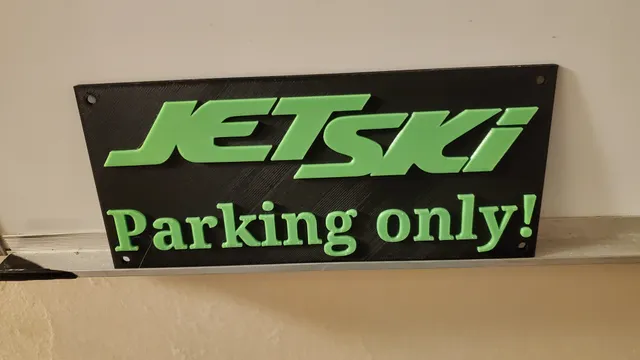 Jet Ski Parking Only Sign