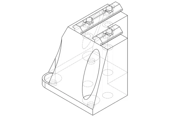 2x2020 50mm Hefty Foot