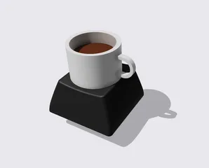 Keycap with Coffee Mug