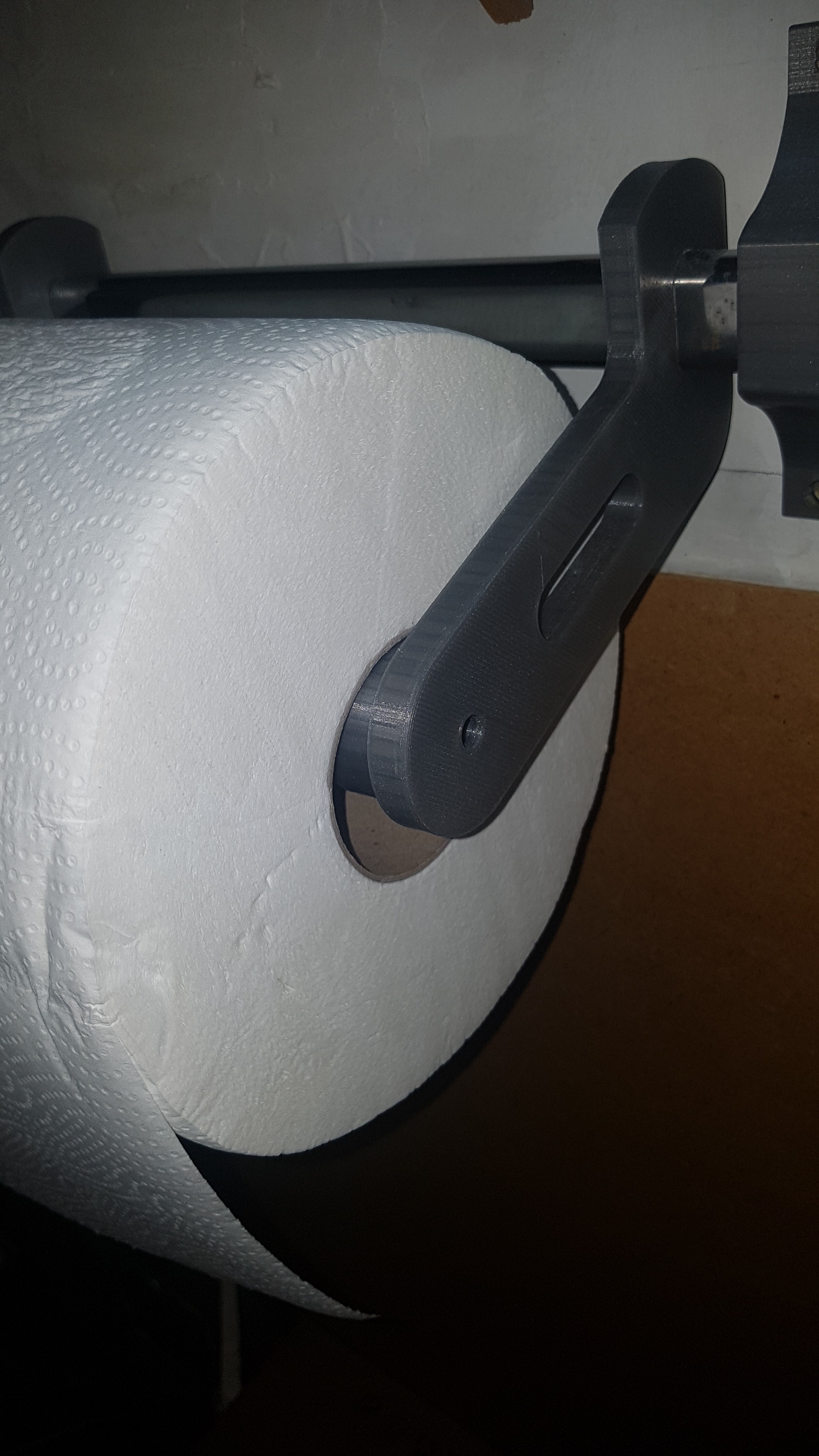 Adjustable Jumbo Paper Towel Holder (Adjustable Width) using wardrobe tube by ICT Avatar