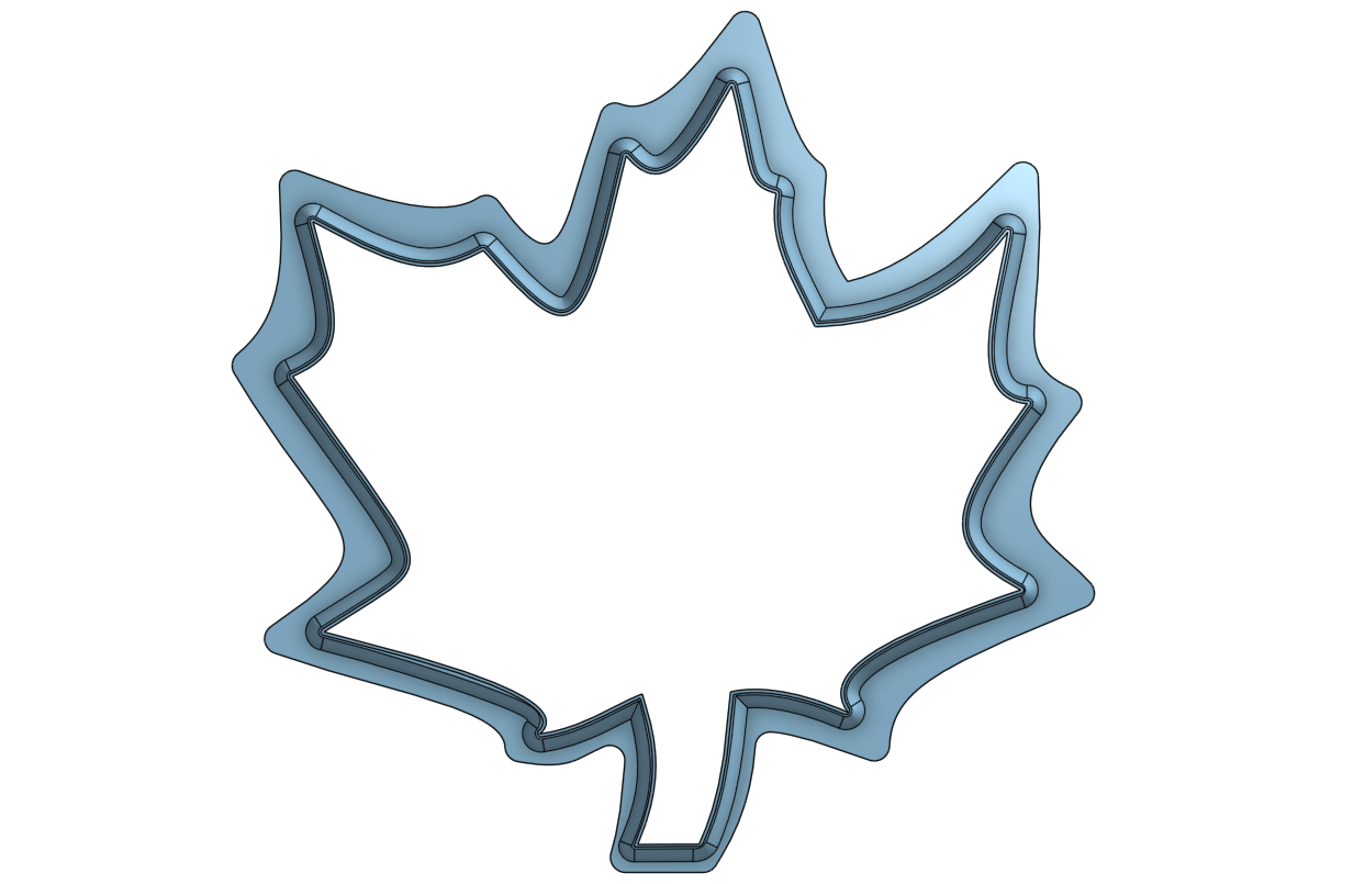 Miniatura 4 do modelo 3D Maple Leaf Cookie Cutter
