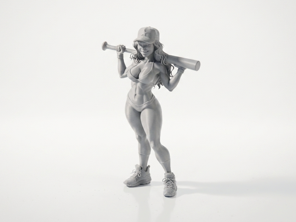Baseball Girl Figurine Female Sports 3D Printable