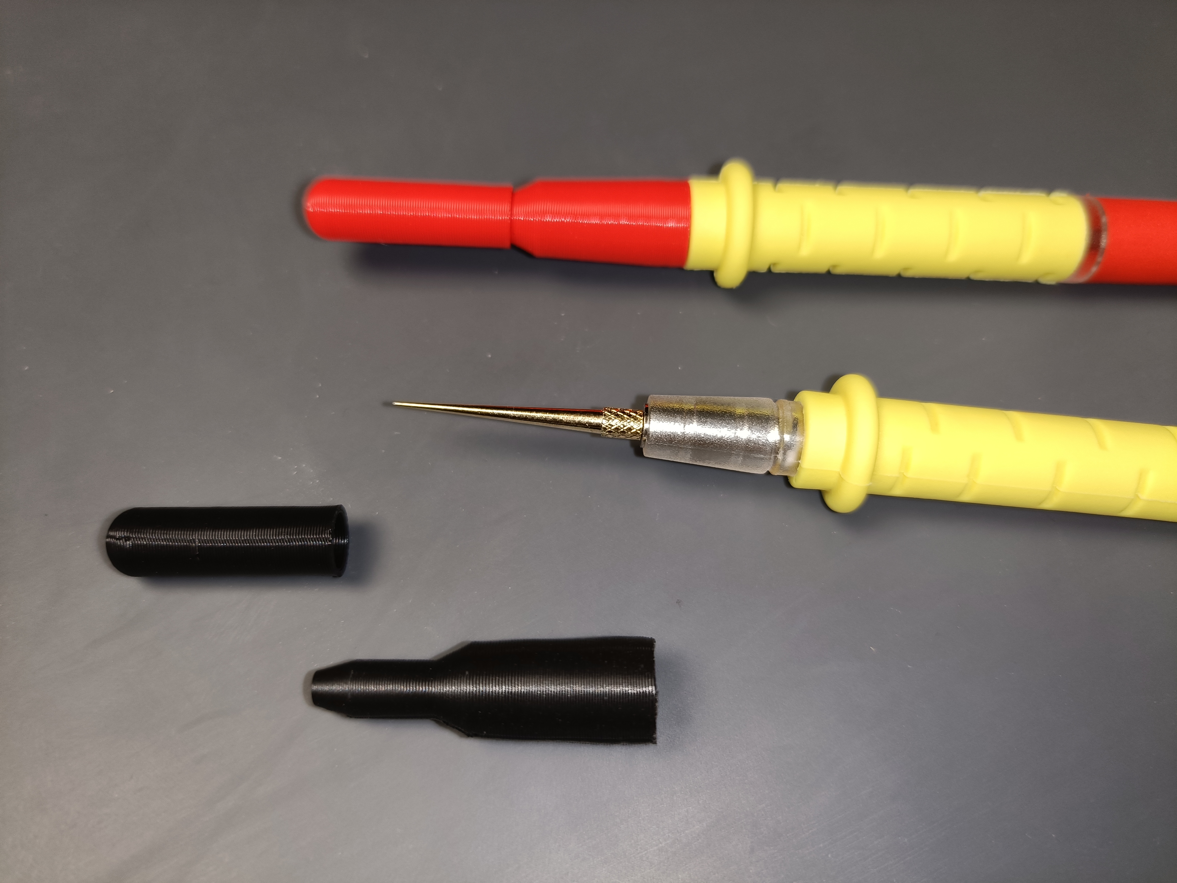 Multimeter probes safety and transportation caps