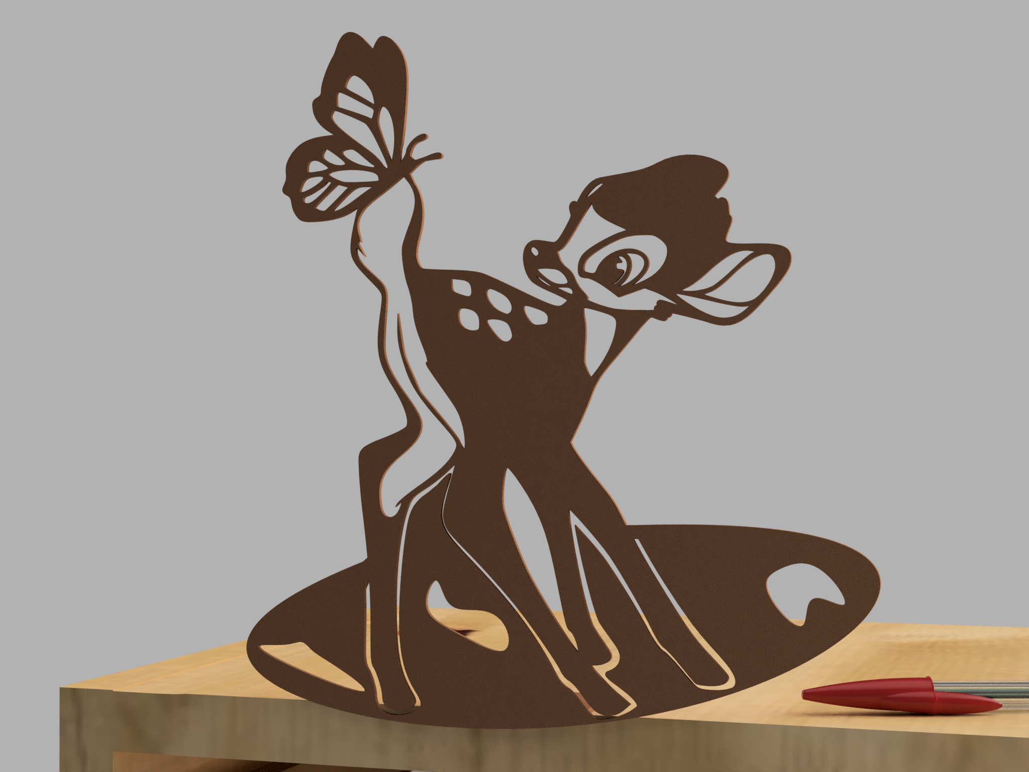 Bambi and a butterfly