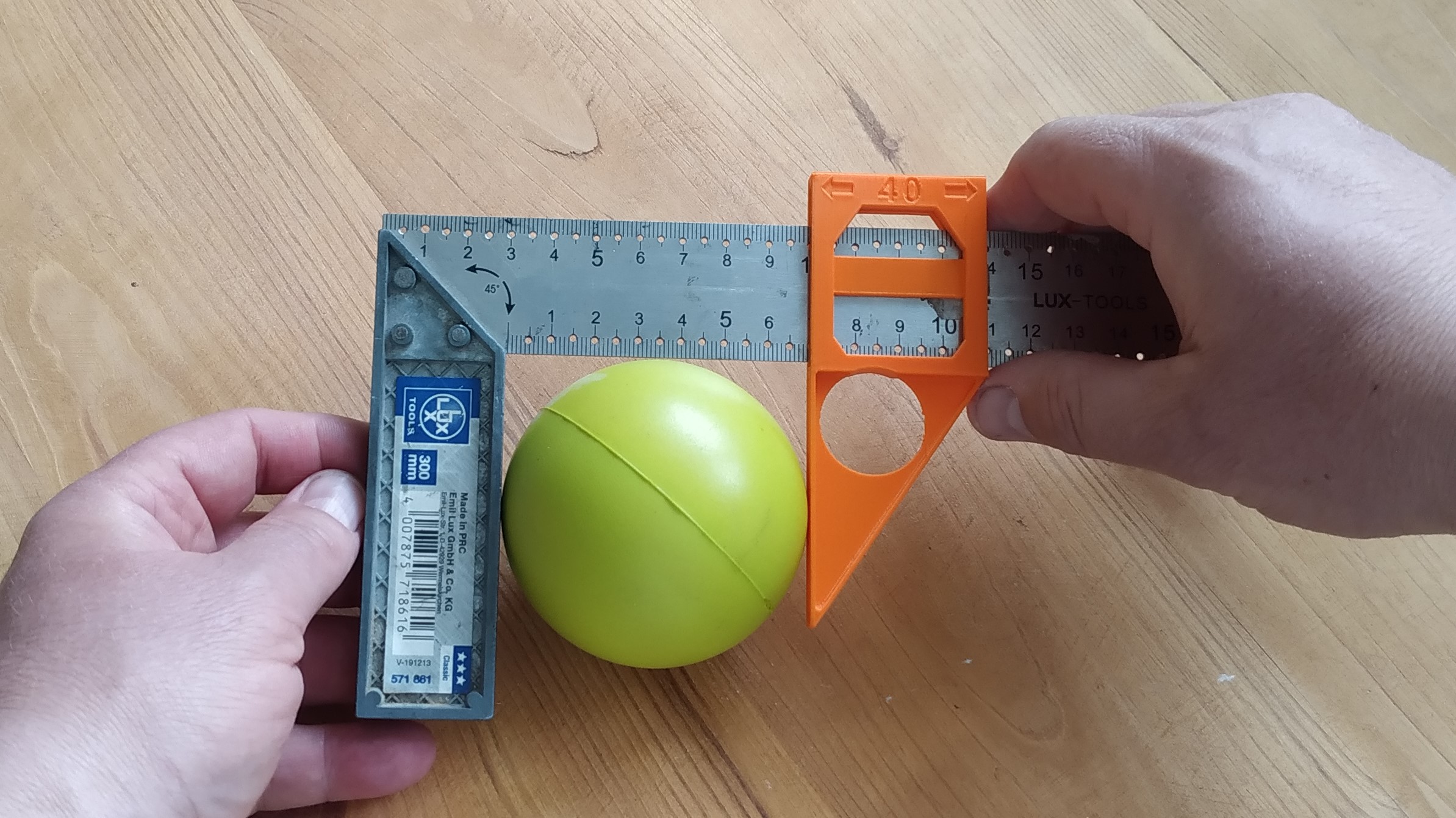 Caliper from carpenter's square - adapter