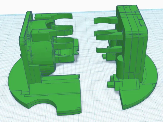 E3D v6 LED Ring Split up fan shroud