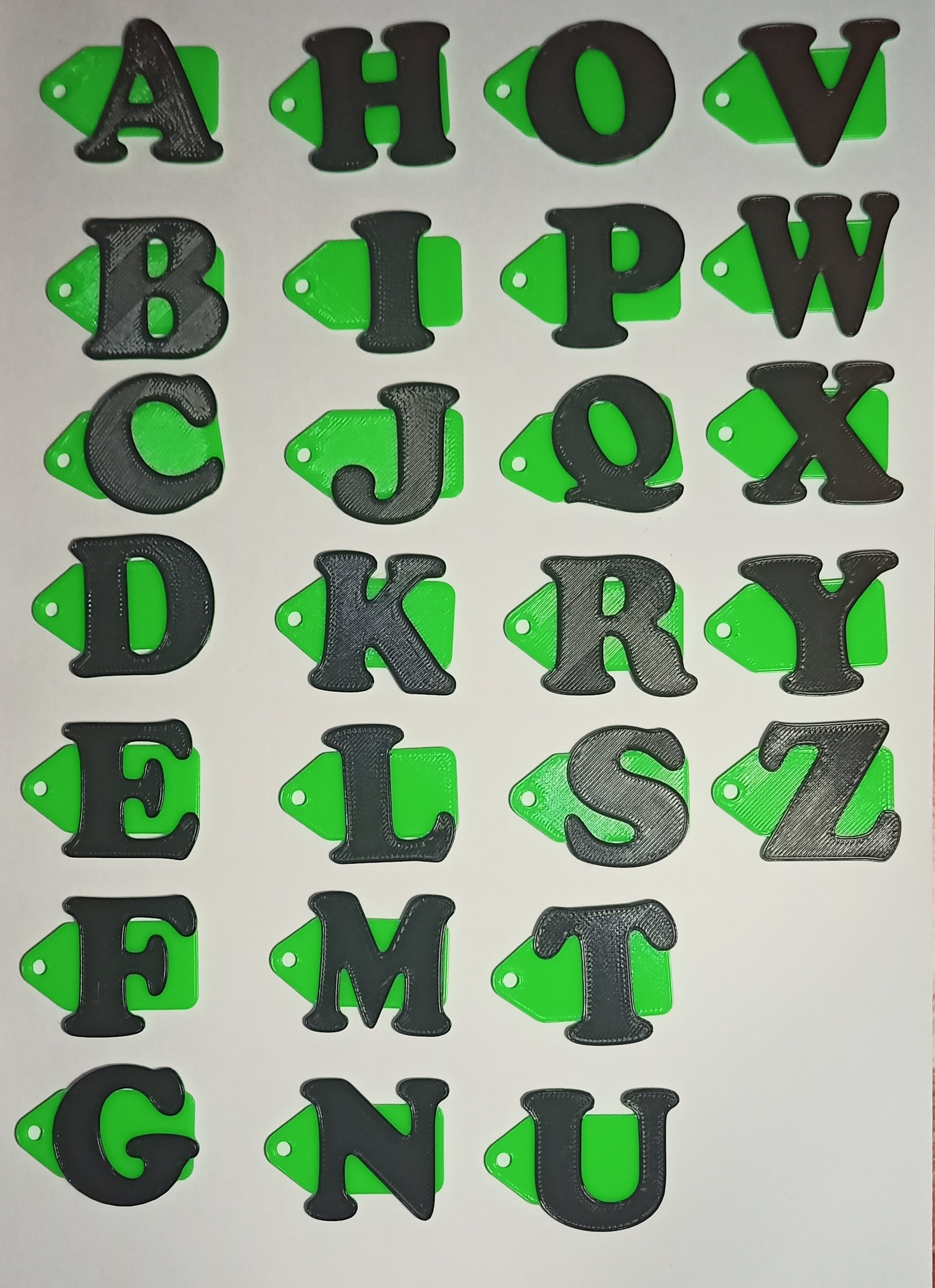 Alphabet keychain