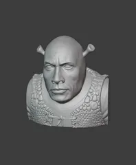 The Rock Shrek - Shrock - Meme Dwayne Johnson