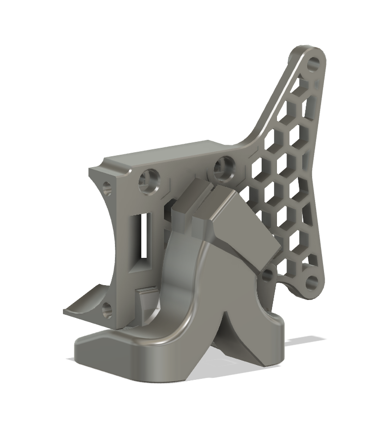 Delta-P fan duct V2-R2 for MK3S(+) extruder with M3 inserts and New Flow Splitter with M3 inserts