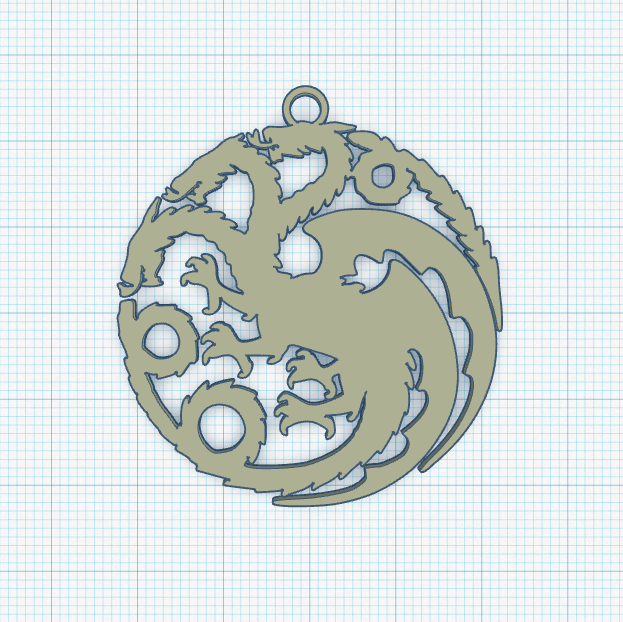 Targaryen logo keychain