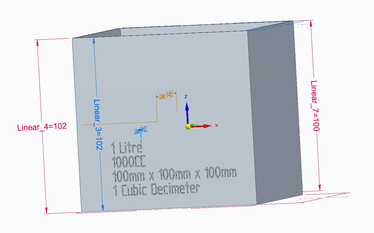 Litre and CC boxes for teaching