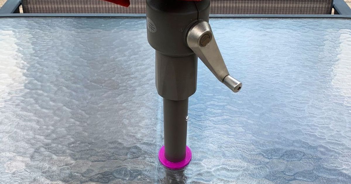 Glass Patio Table Umbrella Hole Grommet by vatbrain Download free STL