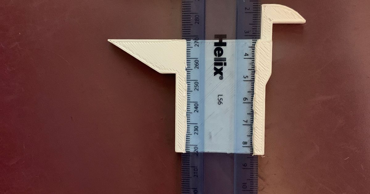 Make any Ruler a Caliper by FFF Download free STL model