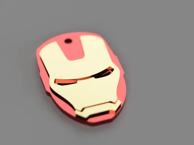 2D Iron Man Keychain