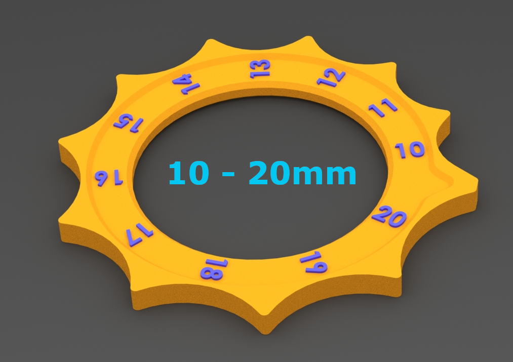 External Fillet Radius Gauge (remixed for competition) by DatumCAD