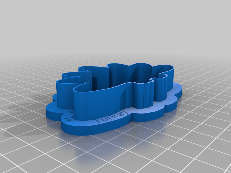 Miniatura 2 do modelo 3D Turkey Cookie Cutter
