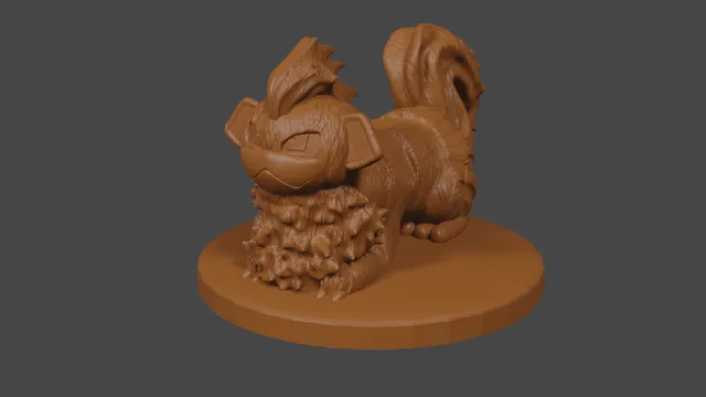 Pokemon inspired, Growlithe, Tabletop DnD miniature