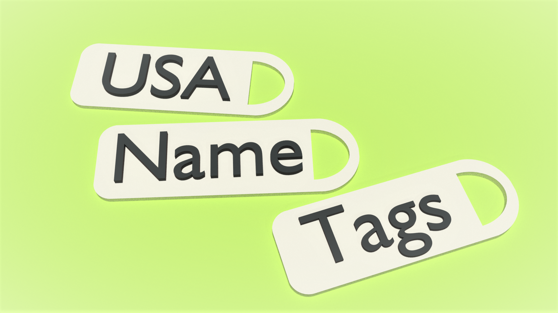 backpack name tags with the most popular names in the USA