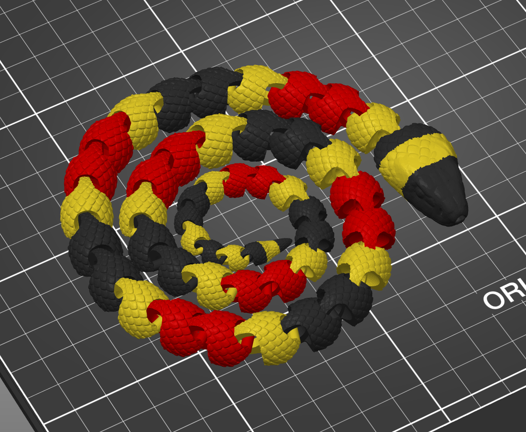 Articulated Coral Snake with Scales