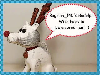 Rudolph the Red Nose SNOWDOG Christmas ornament (remake with a hook)
