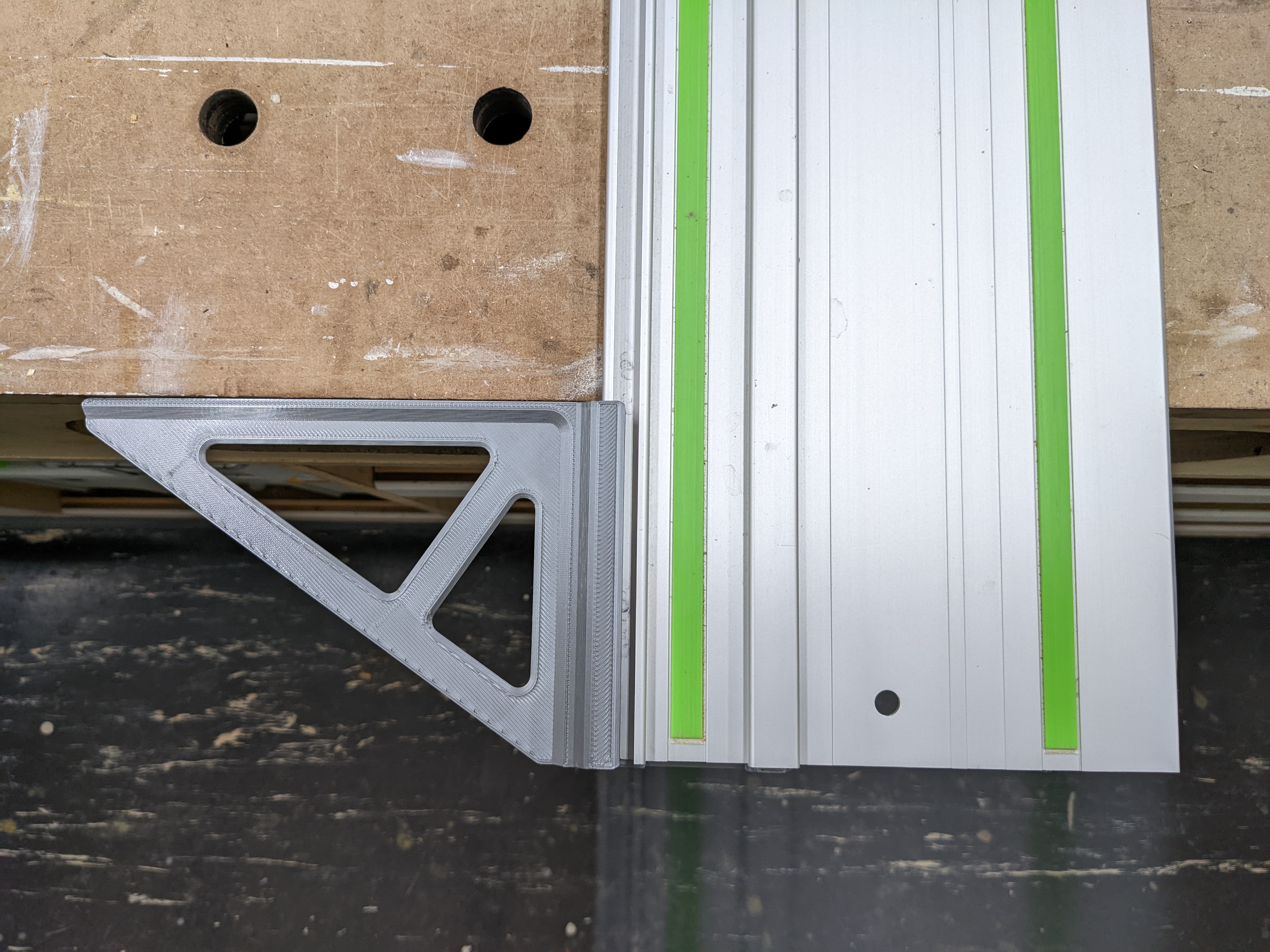 Tracksaw Square for Makita & Festool 3D model thumbnail