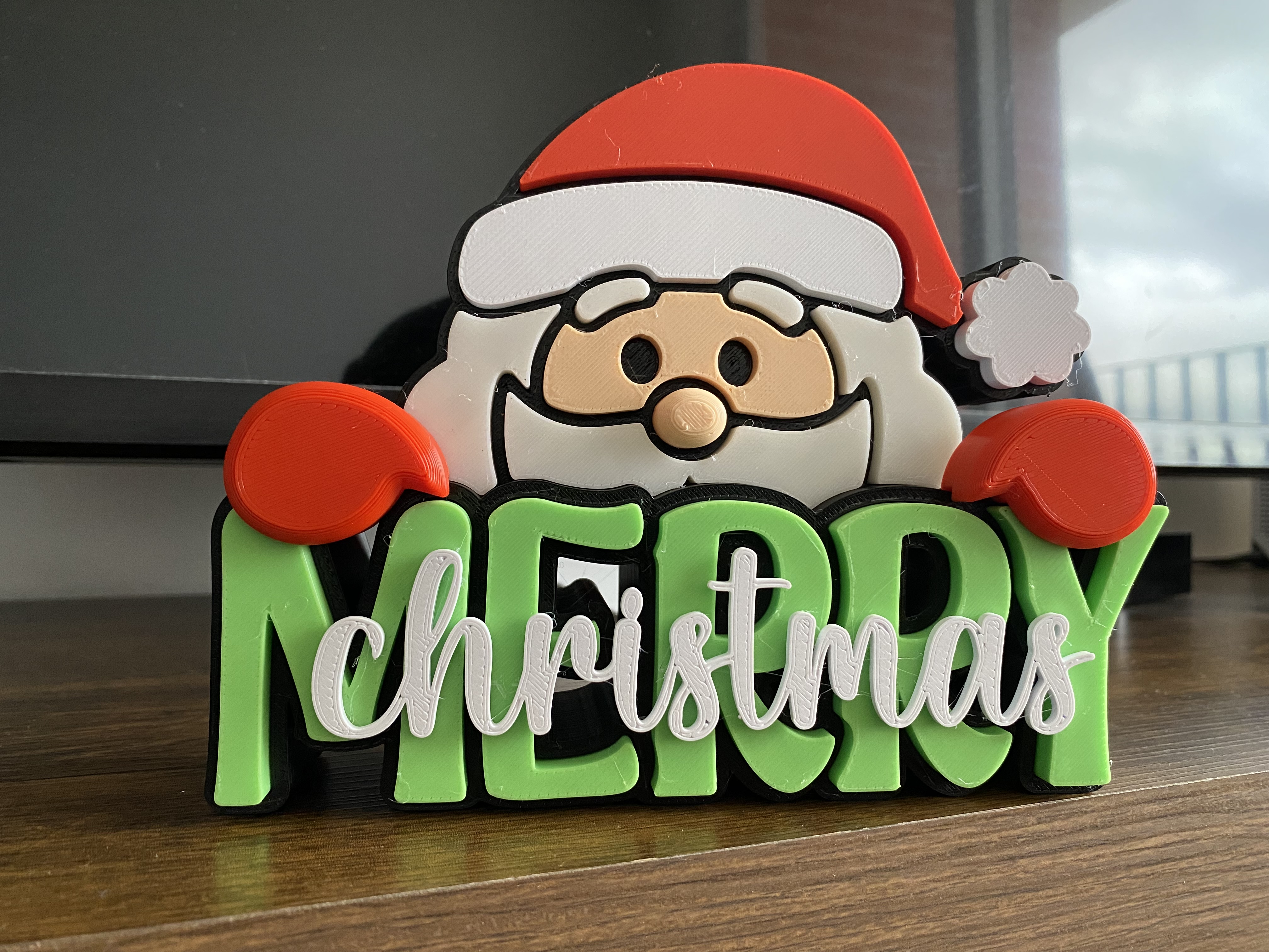 Merry Christmas sign 3D model thumbnail