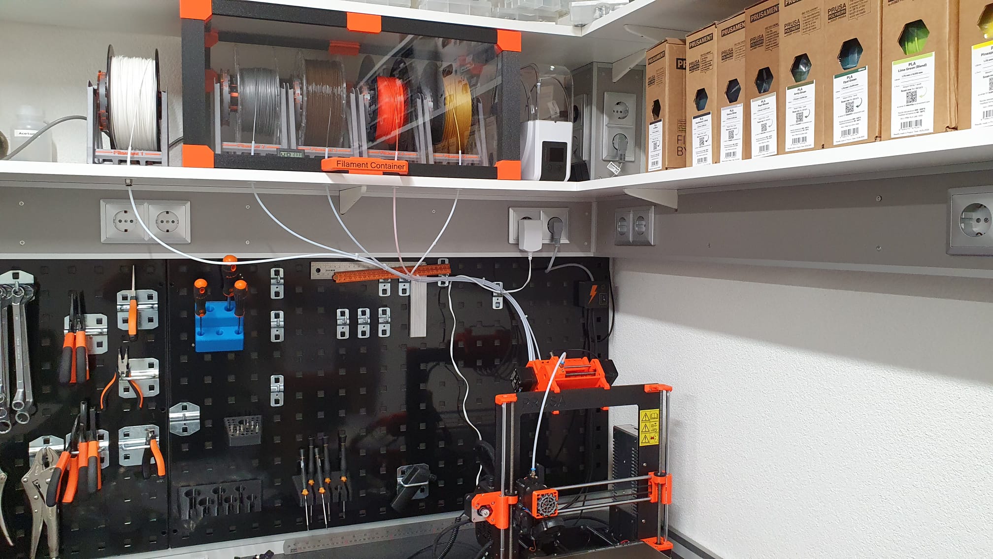 Filament Container / Drybox / Storage / Enclosure for 4x Auto-Rewind Mechanisms