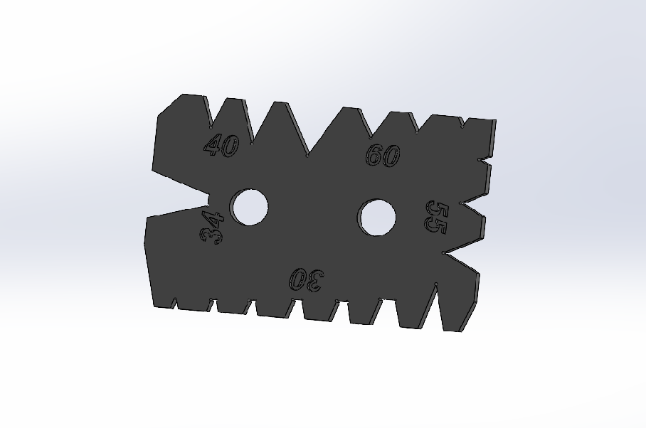 Lathe knives stencil