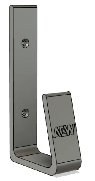 AEW belt wall hooks by Mst3ch Download free STL model