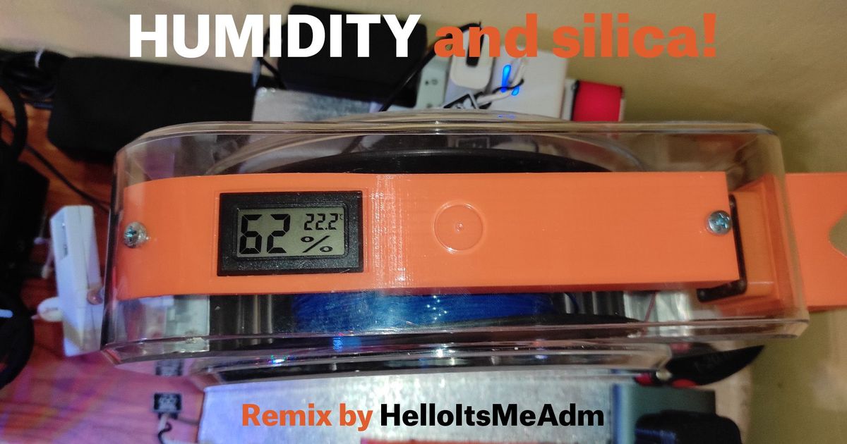 Humidity sensor and silica gel box for Sunlu S1 by HelloItsMeAdm