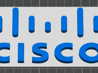 Cisco sign for office workshop, stand