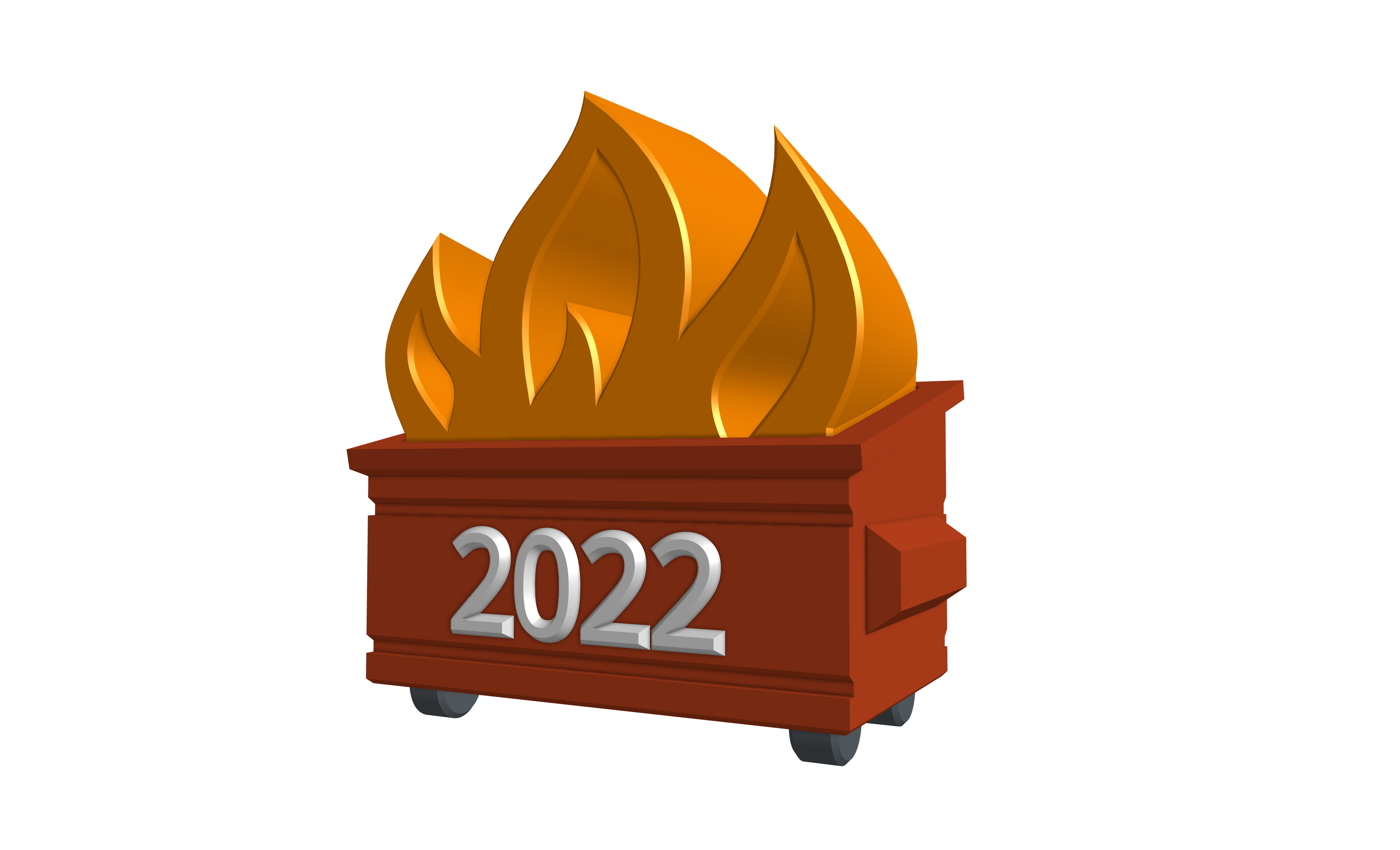 2022 Multi-color Dumpster Fire